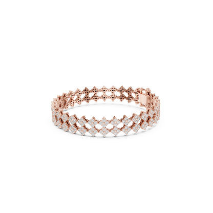 5.12 Ct Round Cut Lab Grown Diamond Vintage Delicate Hand Crafted Dainty Bridesmaid Bracelet For Gift - HIGHCARAT DIAMONDS