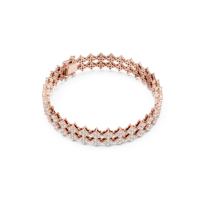 5.12 Ct Round Cut Lab Grown Diamond Vintage Delicate Hand Crafted Dainty Bridesmaid Bracelet For Gift - HIGHCARAT DIAMONDS