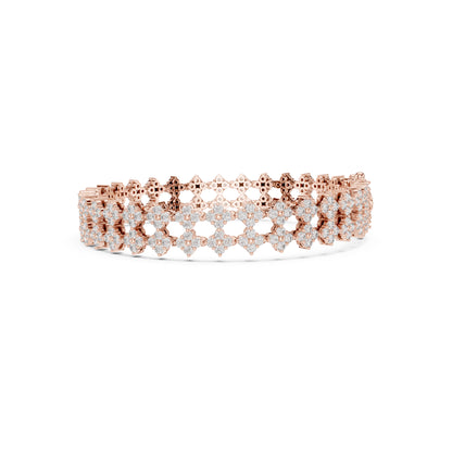 5.12 Ct Round Cut Lab Grown Diamond Vintage Delicate Hand Crafted Dainty Bridesmaid Bracelet For Gift - HIGHCARAT DIAMONDS