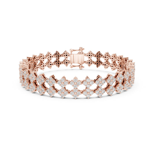 5.12 Ct Round Cut Lab Grown Diamond Vintage Delicate Hand Crafted Dainty Bridesmaid Bracelet For Gift - HIGHCARAT DIAMONDS
