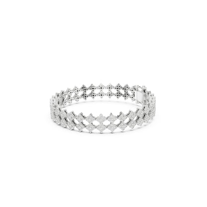 5.12 Ct Round Cut Lab Grown Diamond Vintage Delicate Hand Crafted Dainty Bridesmaid Bracelet For Gift - HIGHCARAT DIAMONDS
