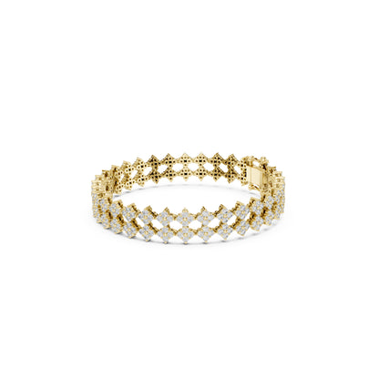 5.12 Ct Round Cut Lab Grown Diamond Vintage Delicate Hand Crafted Dainty Bridesmaid Bracelet For Gift - HIGHCARAT DIAMONDS
