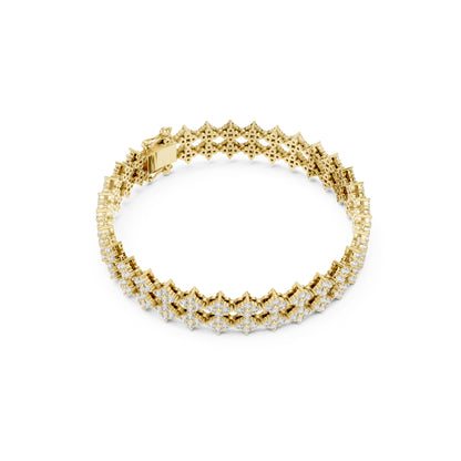 5.12 Ct Round Cut Lab Grown Diamond Vintage Delicate Hand Crafted Dainty Bridesmaid Bracelet For Gift - HIGHCARAT DIAMONDS