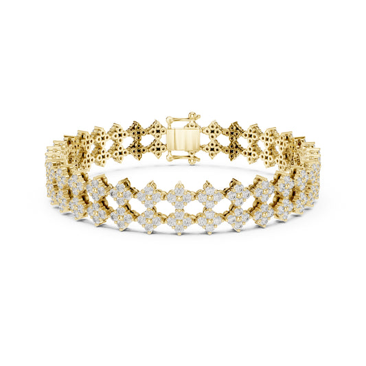 5.12 Ct Round Cut Lab Grown Diamond Vintage Delicate Hand Crafted Dainty Bridesmaid Bracelet For Gift - HIGHCARAT DIAMONDS