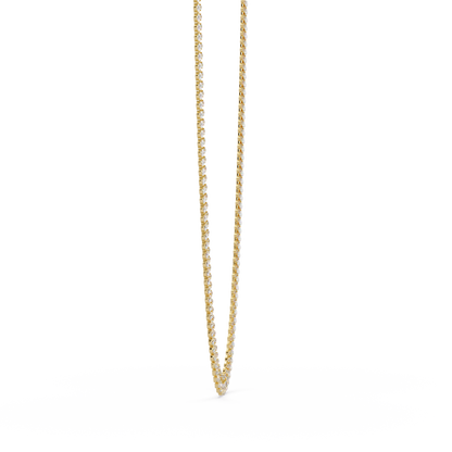 Tennis Round & Pear Cut Rose Gold Lab Grown Diamond Necklace - HIGHCARAT DIAMONDS