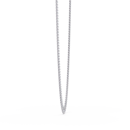 Tennis Round & Pear Cut Rose Gold Lab Grown Diamond Necklace - HIGHCARAT DIAMONDS
