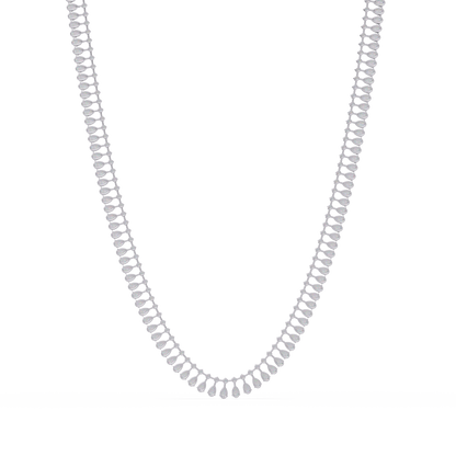Tennis Round & Pear Cut Rose Gold Lab Grown Diamond Necklace - HIGHCARAT DIAMONDS