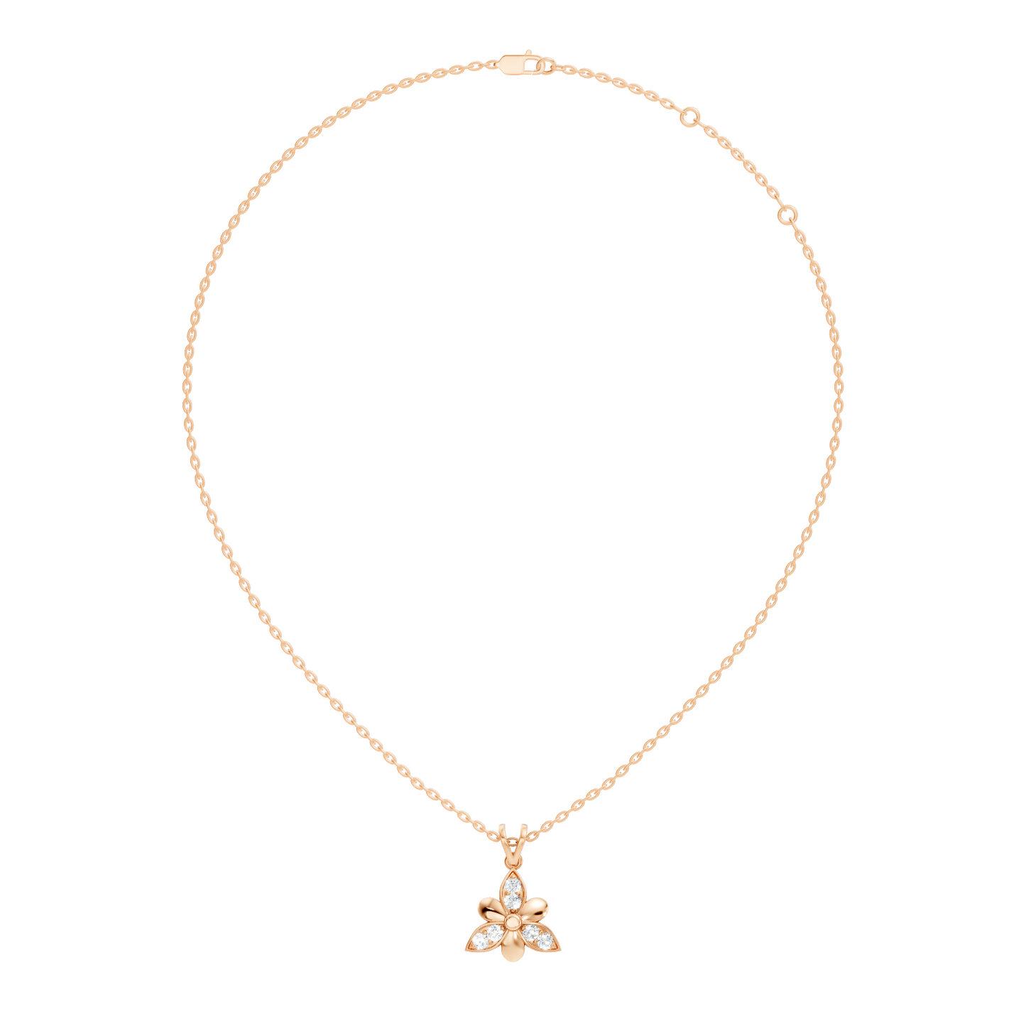 White Gold Vintage Pendant with Diamond Elegant Floral Design Perfect Gift For Annversary - HIGHCARAT DIAMONDS