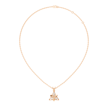 White Gold Vintage Pendant with Diamond Elegant Floral Design Perfect Gift For Annversary - HIGHCARAT DIAMONDS