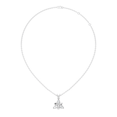 White Gold Vintage Pendant with Diamond Elegant Floral Design Perfect Gift For Annversary - HIGHCARAT DIAMONDS