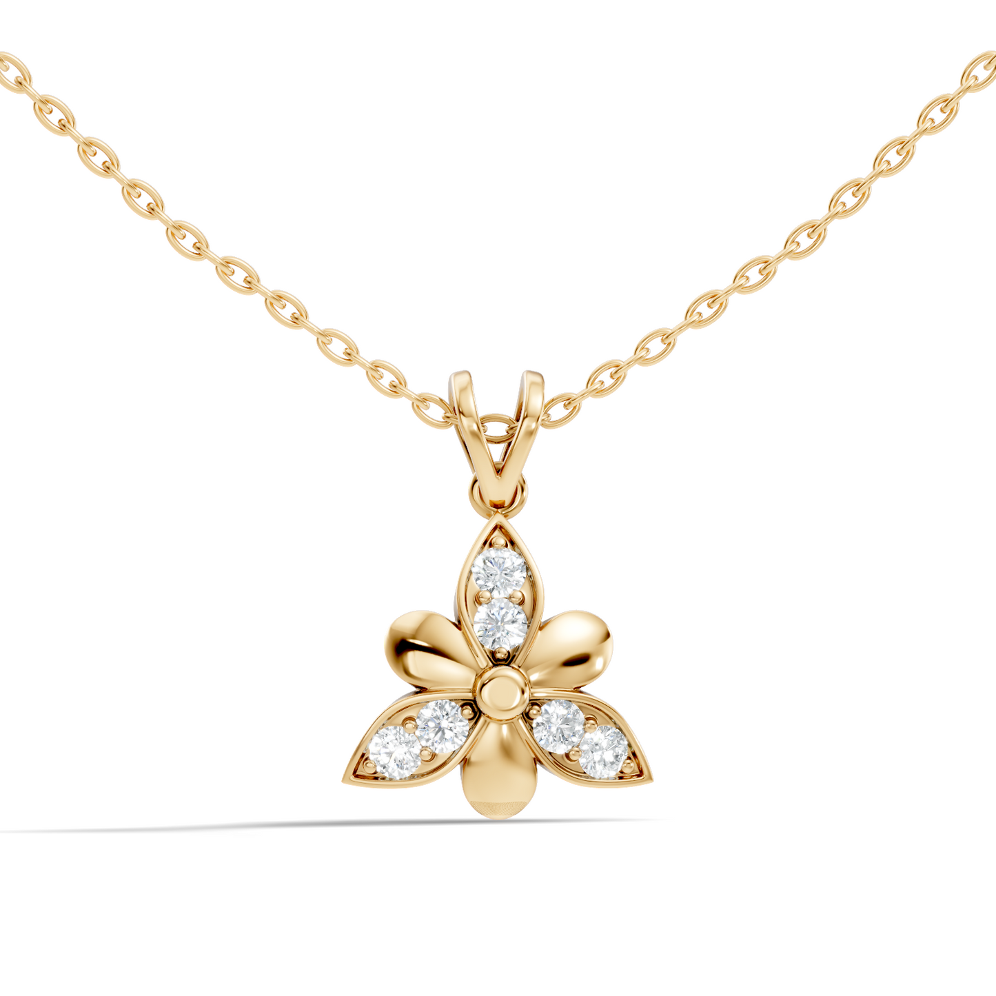 White Gold Vintage Pendant with Diamond Elegant Floral Design Perfect Gift For Annversary - HIGHCARAT DIAMONDS
