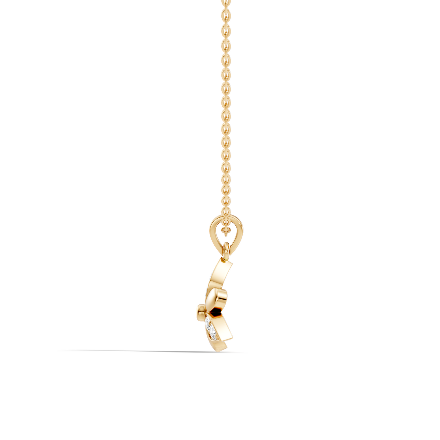 White Gold Vintage Pendant with Diamond Elegant Floral Design Perfect Gift For Annversary - HIGHCARAT DIAMONDS