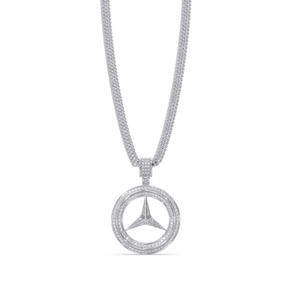 Three Point Star Lab Grown Diamond Pendant Necklace - HIGHCARAT DIAMONDS