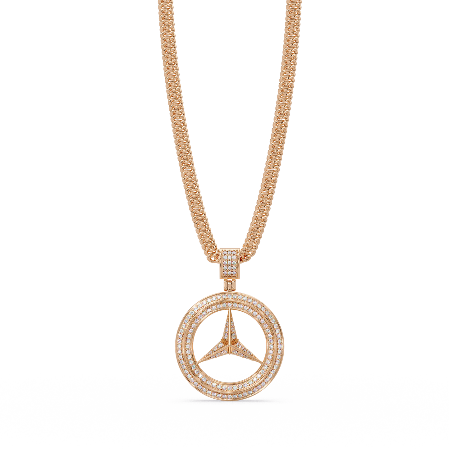 Three Point Star Lab Grown Diamond Pendant Necklace - HIGHCARAT DIAMONDS