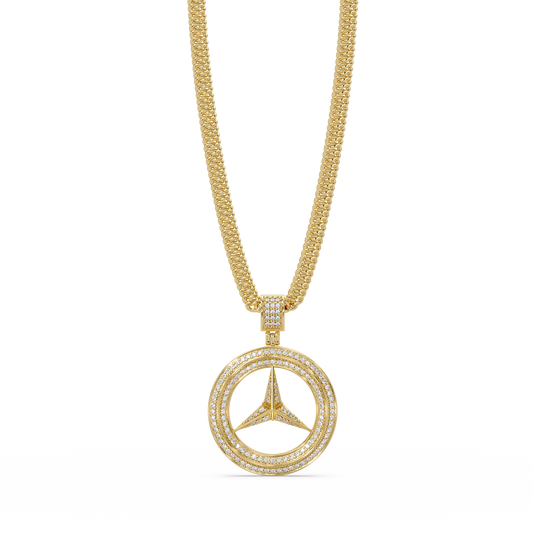 Three Point Star Lab Grown Diamond Pendant Necklace - HIGHCARAT DIAMONDS
