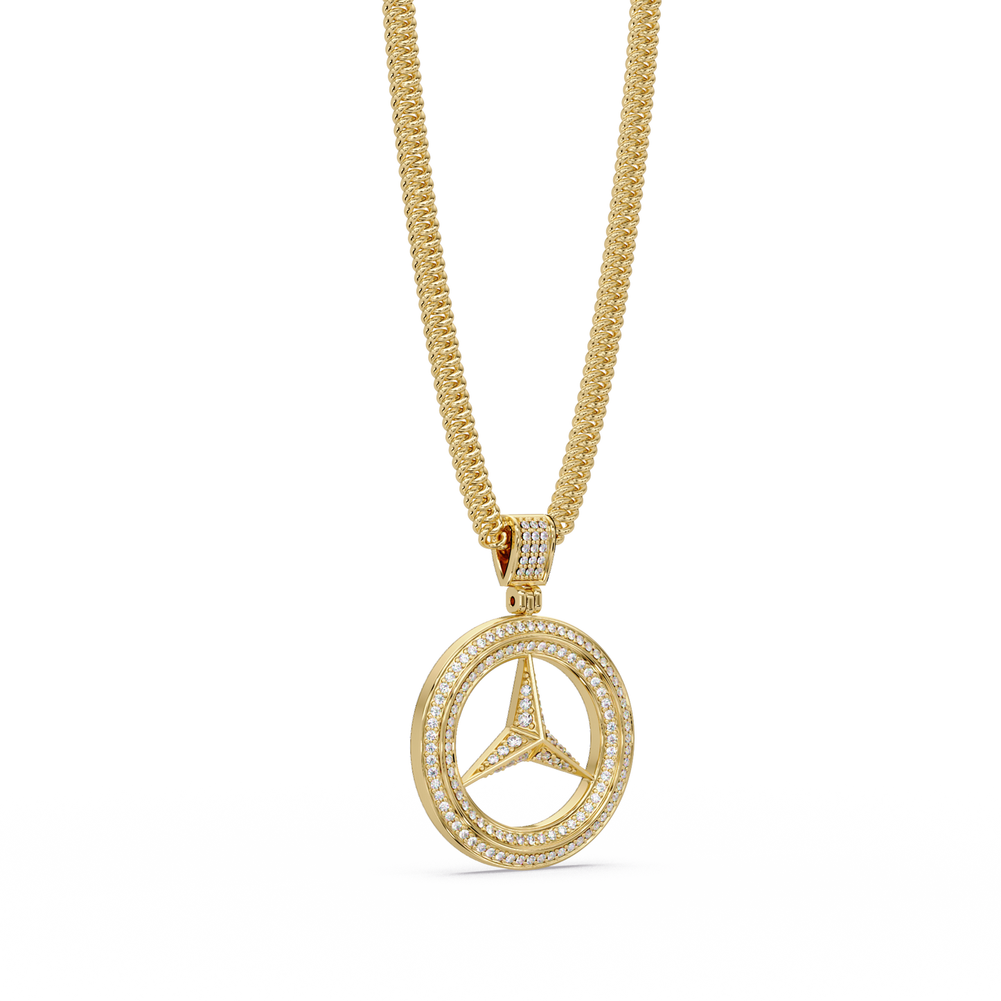 Three Point Star Lab Grown Diamond Pendant Necklace - HIGHCARAT DIAMONDS