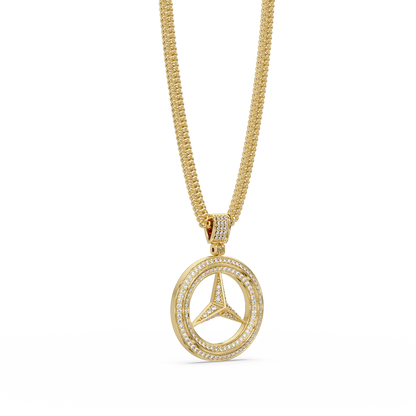 Three Point Star Lab Grown Diamond Pendant Necklace - HIGHCARAT DIAMONDS