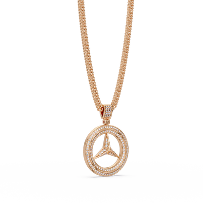 Three Point Star Lab Grown Diamond Pendant Necklace - HIGHCARAT DIAMONDS