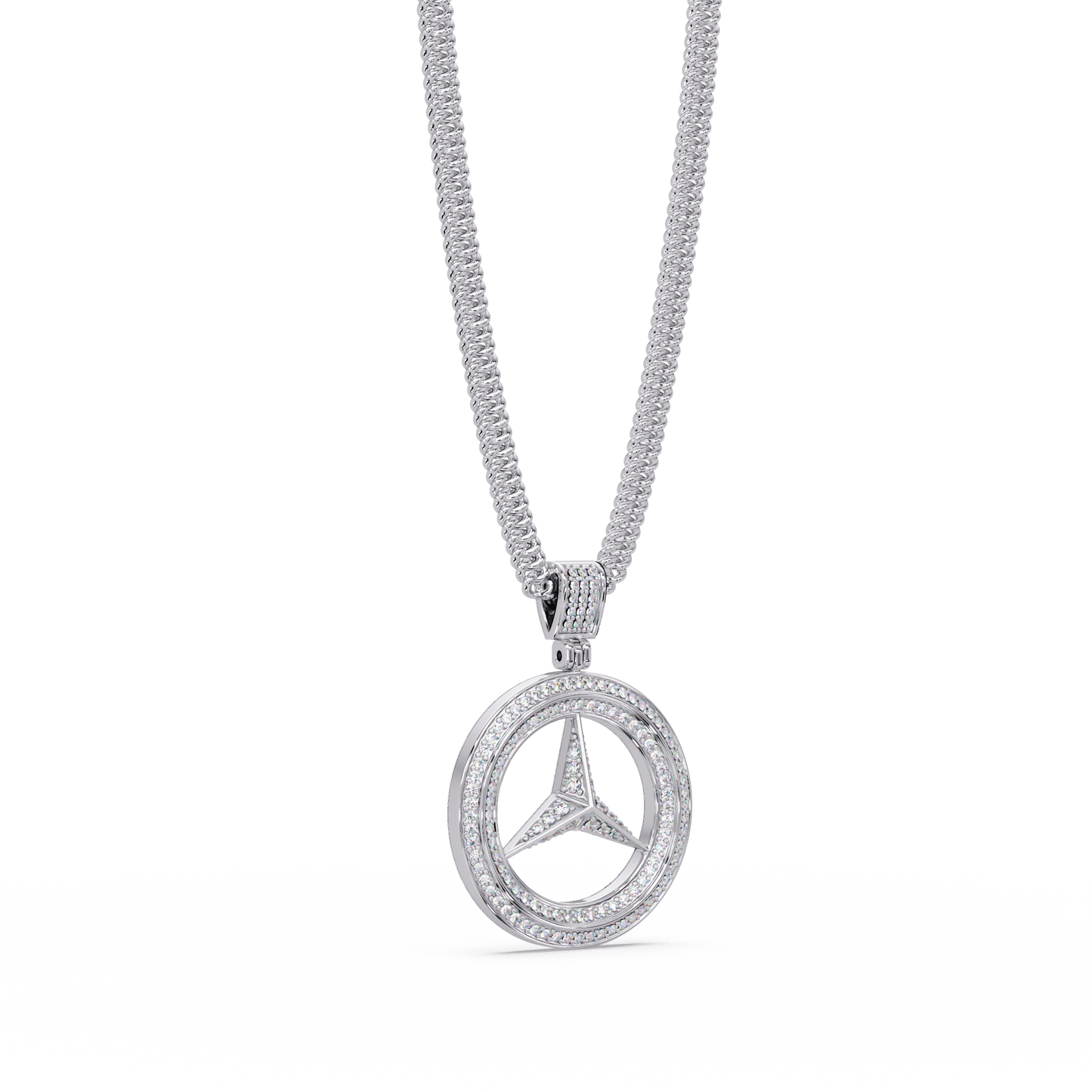 Three Point Star Lab Grown Diamond Pendant Necklace - HIGHCARAT DIAMONDS