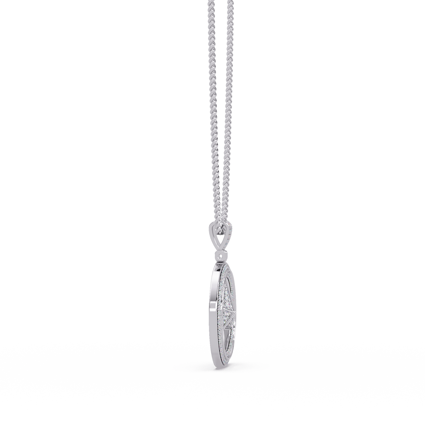 Three Point Star Lab Grown Diamond Pendant Necklace - HIGHCARAT DIAMONDS