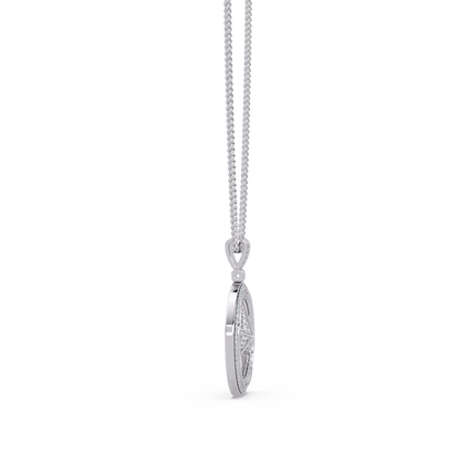 Three Point Star Lab Grown Diamond Pendant Necklace - HIGHCARAT DIAMONDS