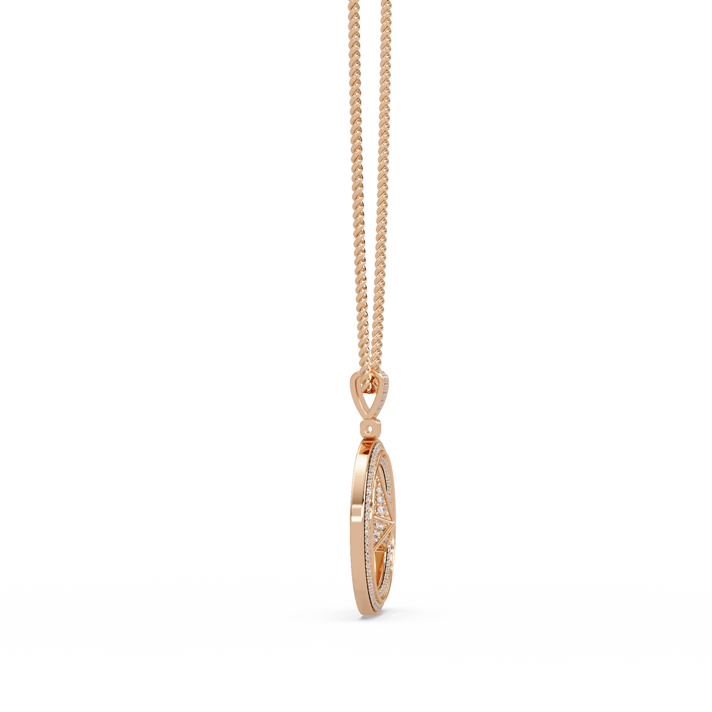 Three Point Star Lab Grown Diamond Pendant Necklace - HIGHCARAT DIAMONDS
