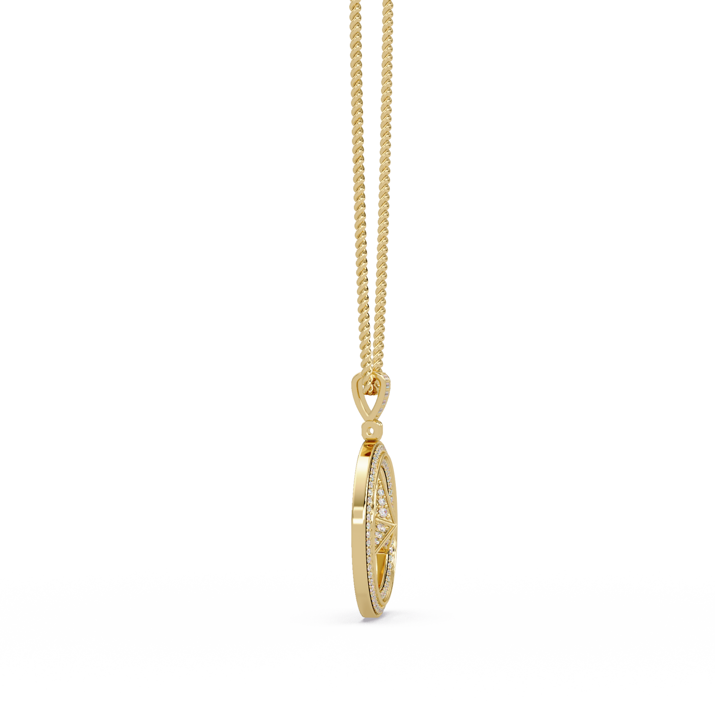 Three Point Star Lab Grown Diamond Pendant Necklace - HIGHCARAT DIAMONDS