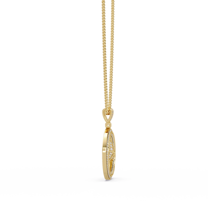 Three Point Star Lab Grown Diamond Pendant Necklace - HIGHCARAT DIAMONDS