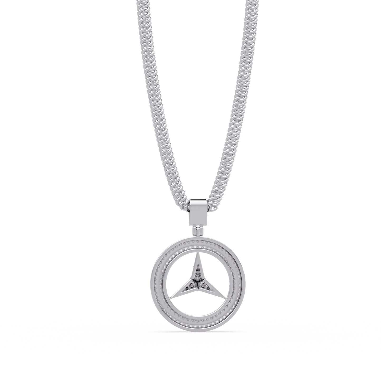 Three Point Star Lab Grown Diamond Pendant Necklace - HIGHCARAT DIAMONDS