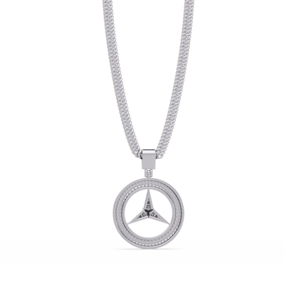 Three Point Star Lab Grown Diamond Pendant Necklace - HIGHCARAT DIAMONDS