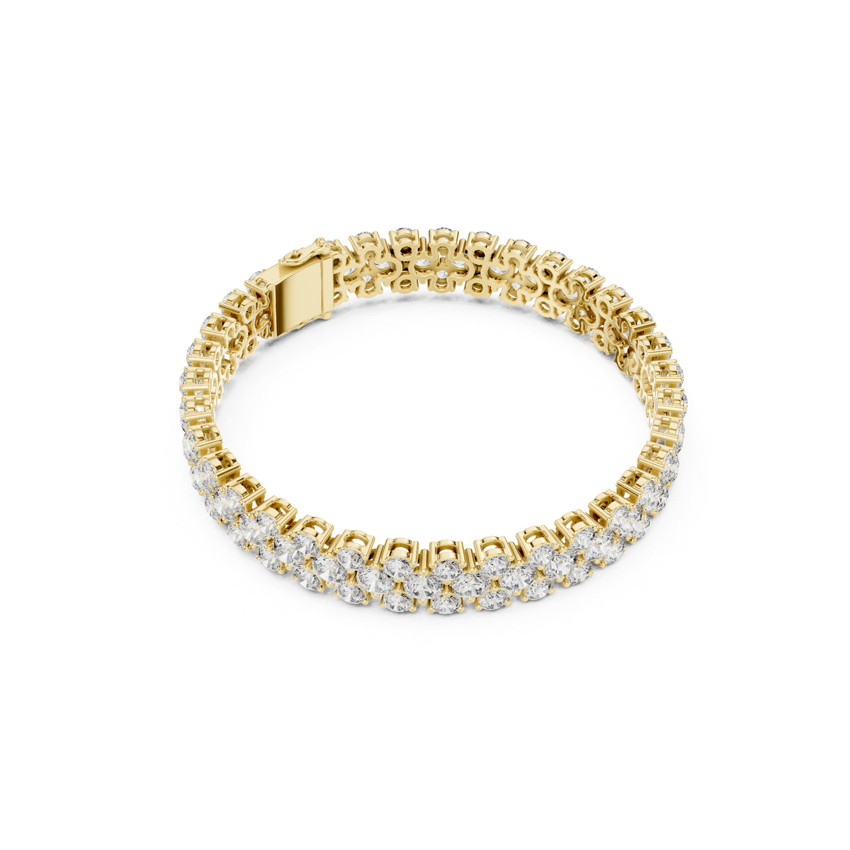 15.05Ct Round Top Grade Lab Grown Diamond Unique Three Row Vintage Bridesmaid Tennis Bracelet For Gift - HIGHCARAT DIAMONDS