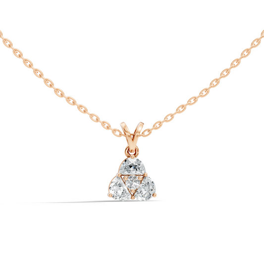 Labgrown Halfmoon Fancy Diamond Sparkling Pendant Round Diamond pendant perfect Anniversary Gift For Her - HIGHCARAT DIAMONDS
