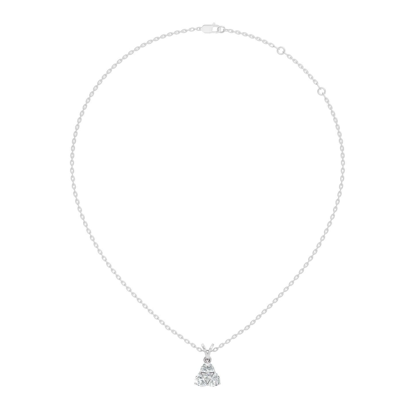 Labgrown Halfmoon Fancy Diamond Sparkling Pendant Round Diamond pendant perfect Anniversary Gift For Her - HIGHCARAT DIAMONDS