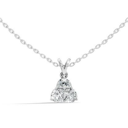 Labgrown Halfmoon Fancy Diamond Sparkling Pendant Round Diamond pendant perfect Anniversary Gift For Her - HIGHCARAT DIAMONDS
