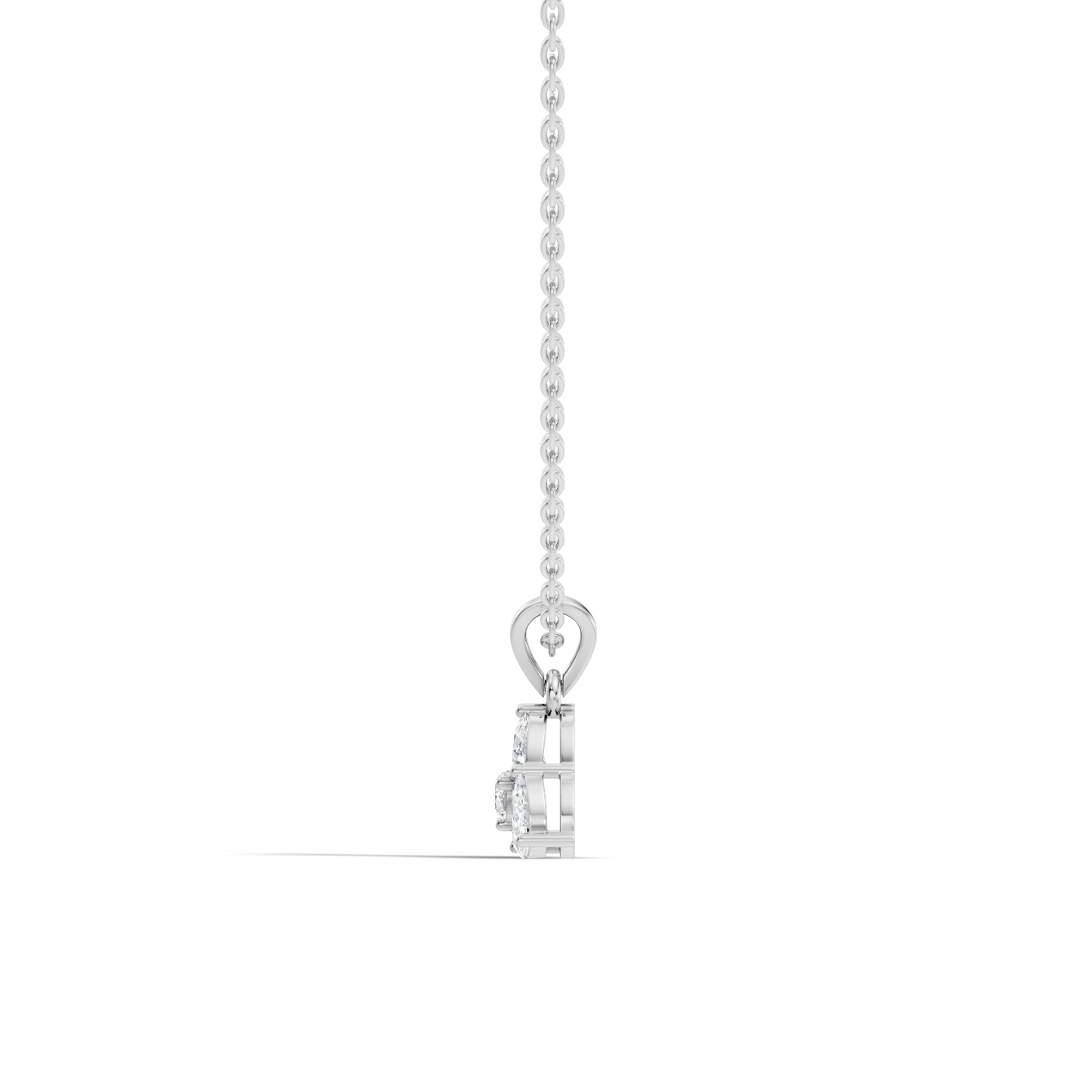 Labgrown Halfmoon Fancy Diamond Sparkling Pendant Round Diamond pendant perfect Anniversary Gift For Her - HIGHCARAT DIAMONDS