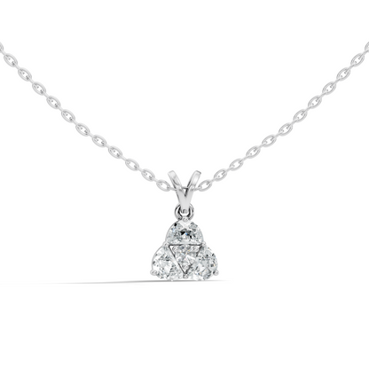 Labgrown Halfmoon Fancy Diamond Sparkling Pendant Round Diamond pendant perfect Anniversary Gift For Her - HIGHCARAT DIAMONDS