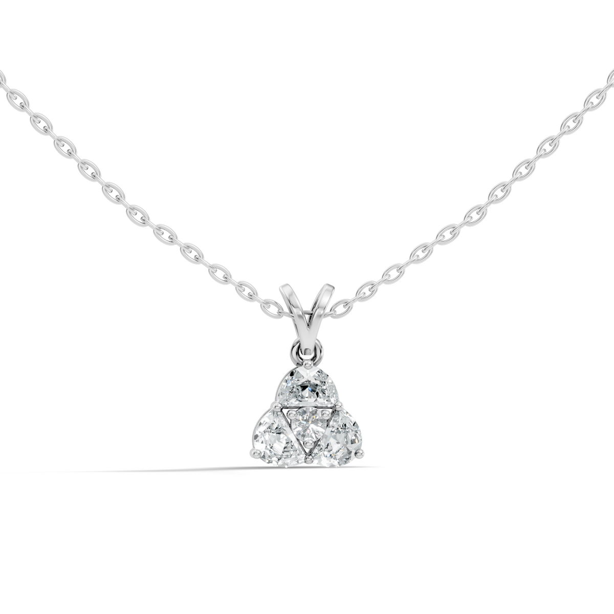 Labgrown Halfmoon Fancy Diamond Sparkling Pendant Round Diamond pendant perfect Anniversary Gift For Her - HIGHCARAT DIAMONDS