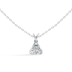 Labgrown Halfmoon Fancy Diamond Sparkling Pendant Round Diamond pendant perfect Anniversary Gift For Her - HIGHCARAT DIAMONDS