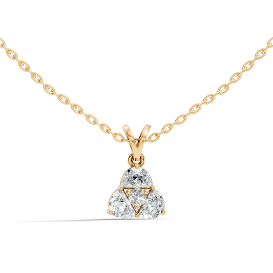 Labgrown Halfmoon Fancy Diamond Sparkling Pendant Round Diamond pendant perfect Anniversary Gift For Her - HIGHCARAT DIAMONDS