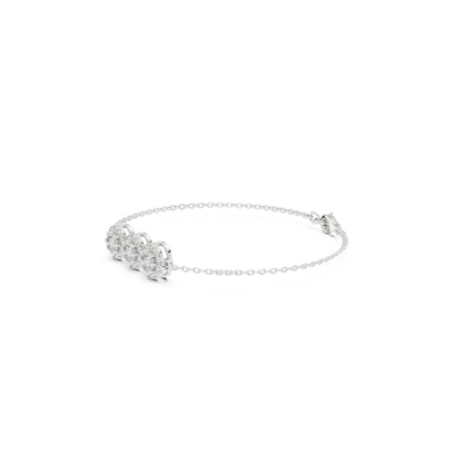 Vintage 1.14Ct Round Cut Lab Grown Diamond Antique Minimalist Perfect  Sparkling Bridesmaid Cuff Bracelet - HIGHCARAT DIAMONDS