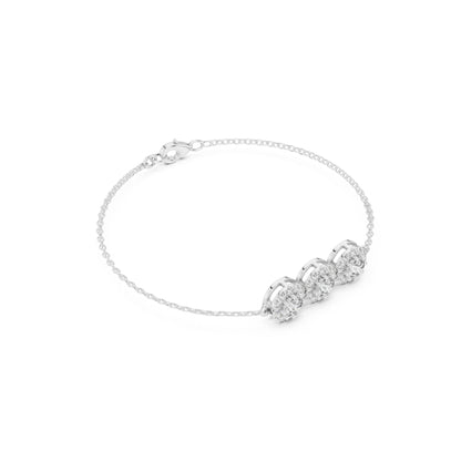Vintage 1.14Ct Round Cut Lab Grown Diamond Antique Minimalist Perfect  Sparkling Bridesmaid Cuff Bracelet - HIGHCARAT DIAMONDS