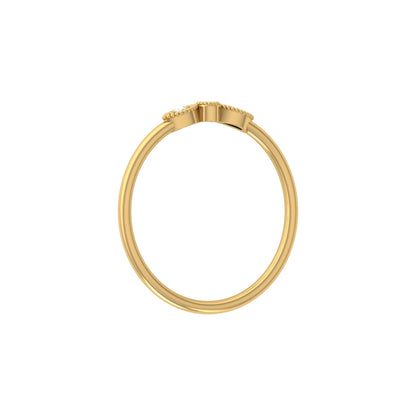 Three-Stone Diamond Ring in 14K Solid Gold Minimalist Real Diamond Band for Everyday Wear - HIGHCARAT DIAMONDS