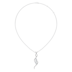 Three-Stone Lab-Grown Diamond Pendant Gold Infinity Minimalist Elegant Jewelry for Women - HIGHCARAT DIAMONDS