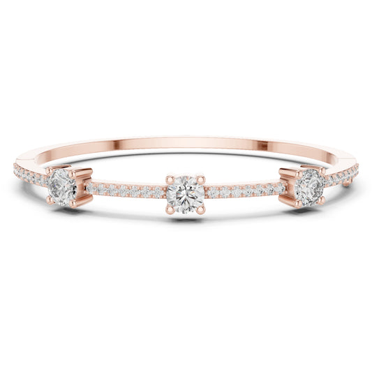 Vintage 3.75 CT Round Cut Colorless Diamond Prong Set Sparkling Perfect Dainty Party Wear Bangle Bracelets - HIGHCARAT DIAMONDS