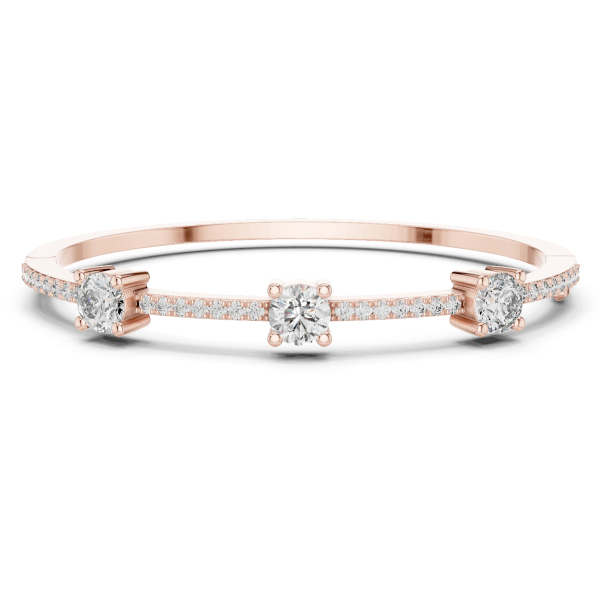 Vintage 3.75 CT Round Cut Colorless Diamond Prong Set Sparkling Perfect Dainty Party Wear Bangle Bracelets - HIGHCARAT DIAMONDS