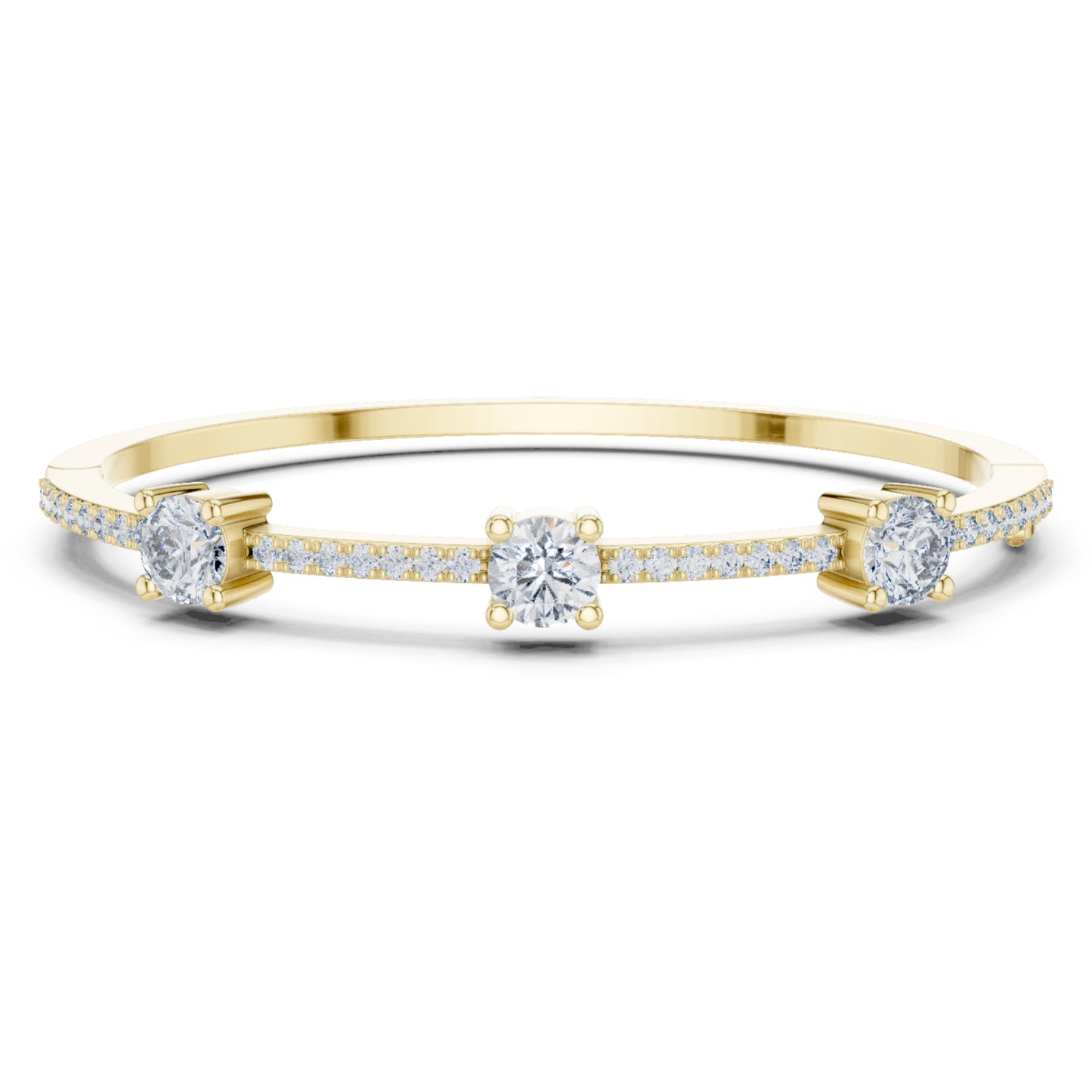 Vintage 3.75 CT Round Cut Colorless Diamond Prong Set Sparkling Perfect Dainty Party Wear Bangle Bracelets - HIGHCARAT DIAMONDS