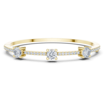 Vintage 3.75 CT Round Cut Colorless Diamond Prong Set Sparkling Perfect Dainty Party Wear Bangle Bracelets - HIGHCARAT DIAMONDS