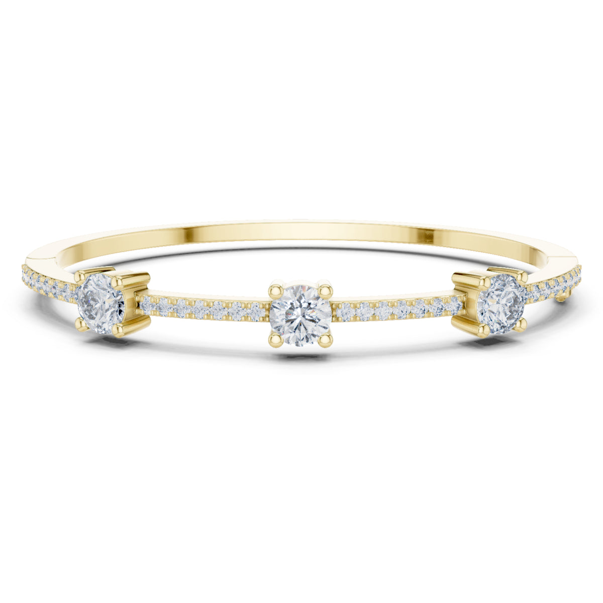 Vintage 3.75 CT Round Cut Colorless Diamond Prong Set Sparkling Perfect Dainty Party Wear Bangle Bracelets - HIGHCARAT DIAMONDS