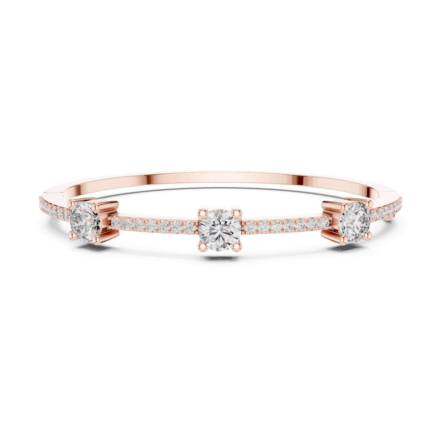 Vintage 3.75 CT Round Cut Colorless Diamond Prong Set Sparkling Perfect Dainty Party Wear Bangle Bracelets - HIGHCARAT DIAMONDS