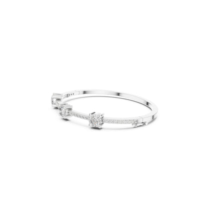 Vintage 3.75 CT Round Cut Colorless Diamond Prong Set Sparkling Perfect Dainty Party Wear Bangle Bracelets - HIGHCARAT DIAMONDS